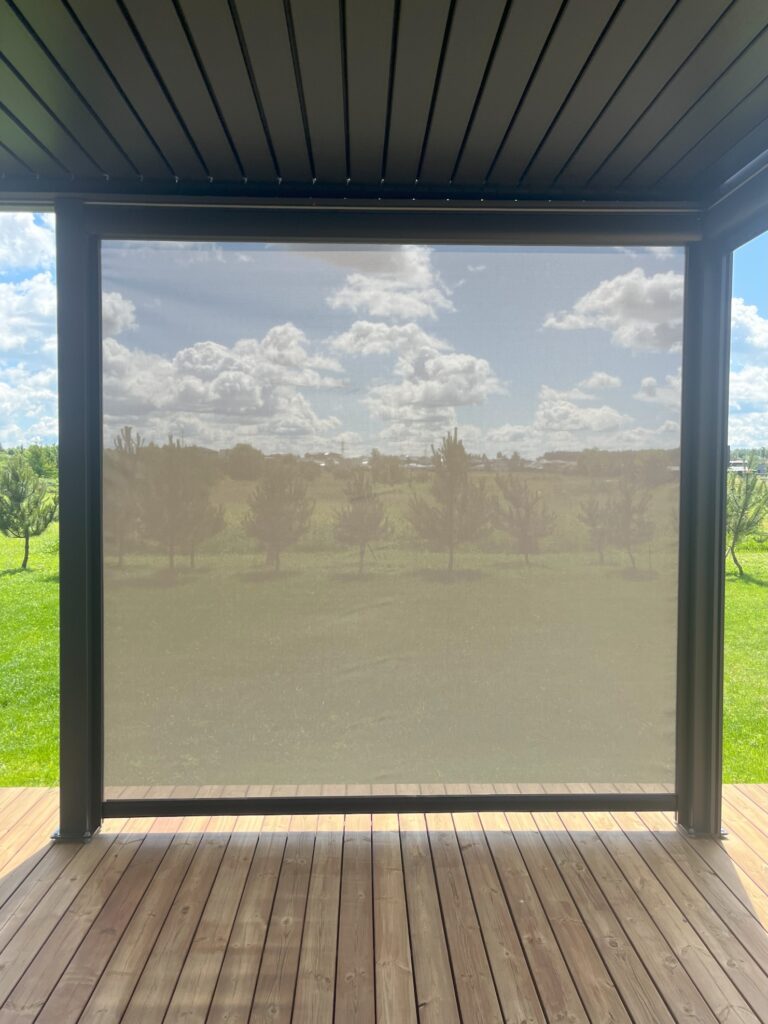 Pergolė 4 x 6 m. su ZIP roletais (8)